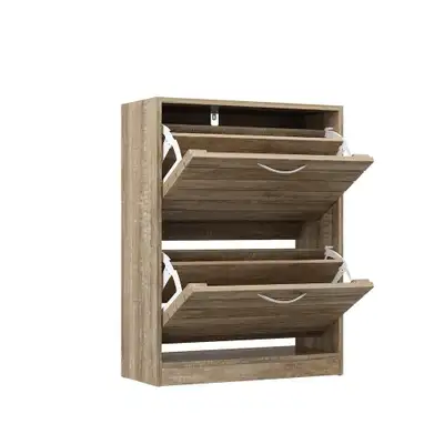 22.4”x9.4”x29.5” Brown Wood Shoe Storage Cabinet, View more