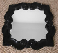 Framed Black Decorative Mirror 19" by 19"