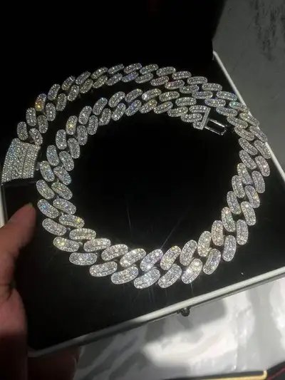 Thick Cuban Chains – Moissanite Shine, Fully Iced Out!, View more