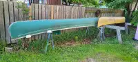 14 " fiberglass canoe Aluminum   trim $550.00 0bo 9053276469
