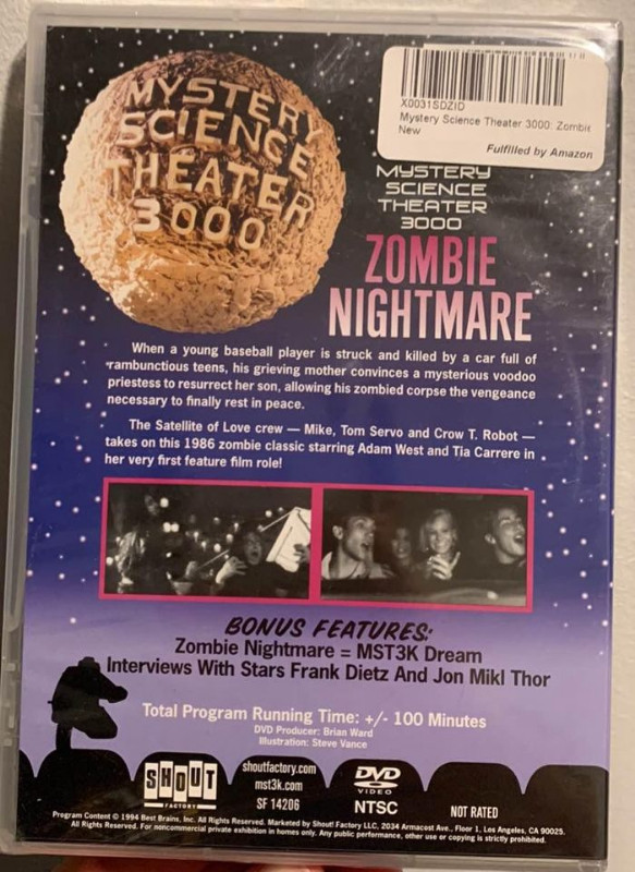 Mystery Science Theater 3000: Zombie Nightmare [Import] DVD New in CDs, DVDs & Blu-ray in Markham / York Region - Image 2