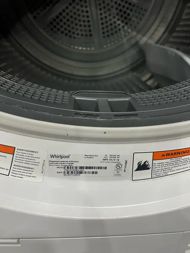 whirlpool 24 w front load washer ventless dryer set  in Washers & Dryers in Oakville / Halton Region - Image 7