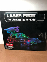 Laser pegs LEGO compatible lighted blocks