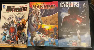 3 Graphic Novels - Cyclops, Mankind, The Movement, View more