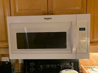 Over the range microwave oven, white, Whirlpool