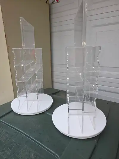 2 Rotating Base Business Card Holders 14 Slots Each, View more