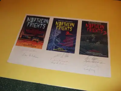 Canadian Horror colour print signed by 9 authors, View more