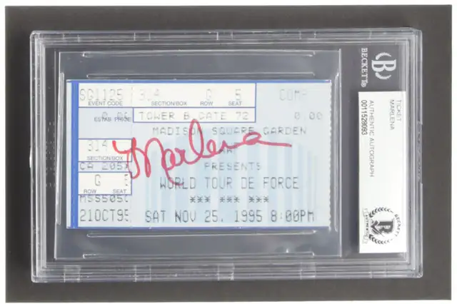 Marlena Signed 1995 WWF Ticket Stub (BGS) in Arts & Collectibles in Barrie - Image 2