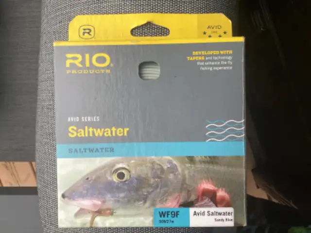 Rio Avid Series Saltwater Sandy Blue WF9F Fly Line LNIB in Fishing, Camping & Outdoors in Owen Sound - Image 2