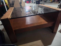  Black glass coffee table 