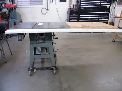 HUGE TOOL SALE!! Every Thing Must Go. King 10" Table Saw c/w attachments, runs on 220v and can conve...