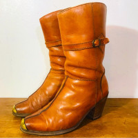 70s vintage unisex cowboy leather boots