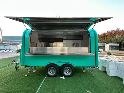 Size: 13X6.5X8ft/length, width and height (total length 18ft) Internal configuration: Gas pizza oven...