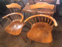 2 Midcentury Windsor accent chairs 