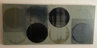GORDON WIENS  ‘ Vestige ‘/ Grey & Black acrylic on canvas -50%