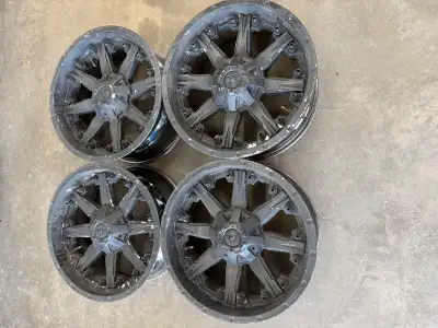Full set of four Fuel Nutz Rims 20x9 +19 offset Dual 6 bolt pattern 6x135mm and 6x139.7mm (6x5.5”) I...