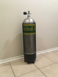 Steel 125 cubic foot Faber scuba diving tank cylinder