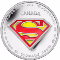 Royal Canadian Mint 2013 Superman S-Shield Pure Silver Coin