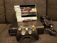 ** Xbox 360 Bundle 1 Controller 9 Games all Cables TESTED! **
