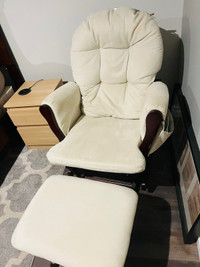 Nursing/rocking chair and stool