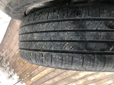2 winter tires on rims 235-65-17 still brand new 2 months old. $200 2 summer tires on rims 235-60-18...