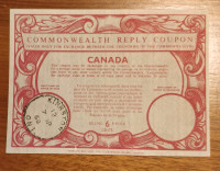 Commonwealth Reply Coupon used 1968 Kingston postmark