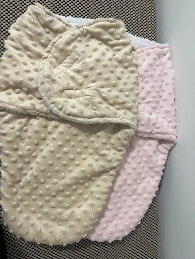 Minky Dot Baby Swaddle Wraps