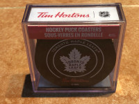 2018 Tim Hortons Toronto Maple Leafs Hockey Puck Coasters Set