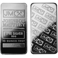 Johnson Matthey Silver Bars 10 oz