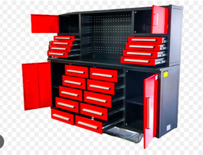 7FT 18D-4C Workbench with Drawers and Cabinet, View more