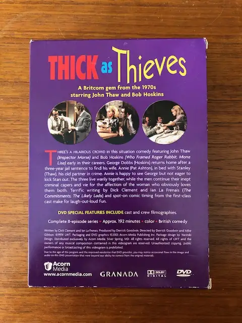 British Comedy 70s Thick as Thieves Complete Series John Thaw MT62863267186051121