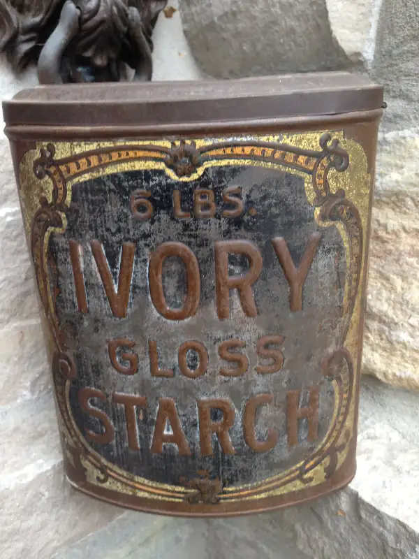 VINTAGE ST LAWRENCE STARCH PORT CREDIT ONTARIO ROYAL TINS in Arts & Collectibles in Mississauga / Peel Region - Image 4