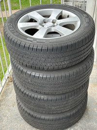 Set of summer wheels with alloy rims