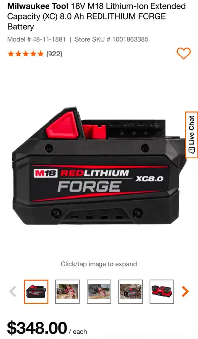 MILWAUKEE M18 BATTERY, View more