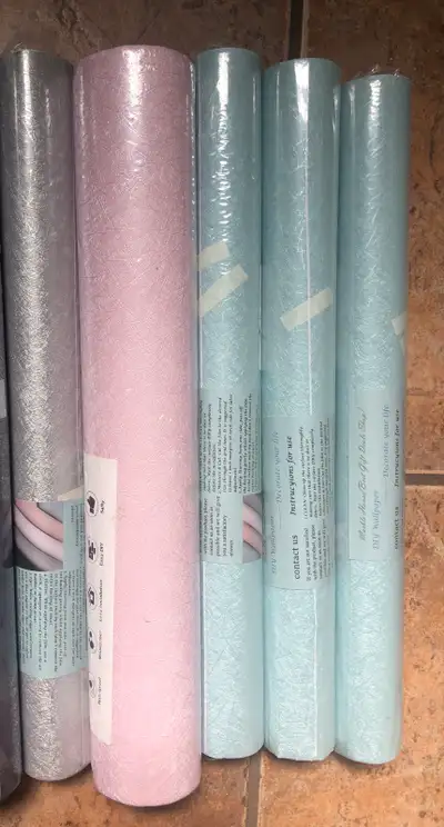Silver, blue or pink peel & stick  rolls, View more