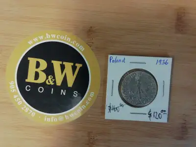 1936 Poland 5zl Silver Coin, View more