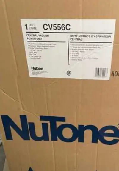 This brand new NuTone CV556C central vacuum power unit is ready to provide powerful cleaning perform...