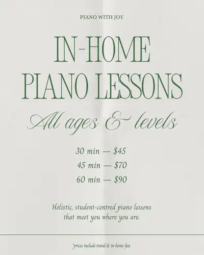 In-Home Piano Lessons, View more