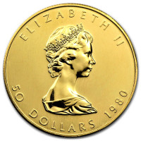 1980 Royal Canadian Mint 1oz GOLD MAPLE LEAF