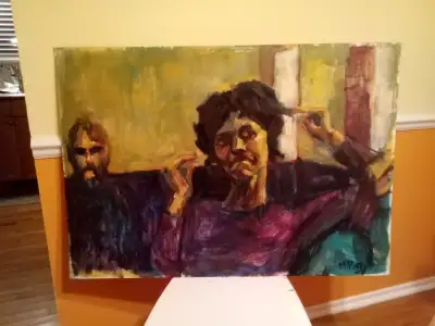 Painting Woman in the mirror, View more