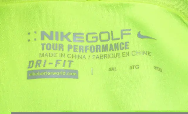 NIKE Tour Performance Dri-Fit Golf Shirt 3XL XXXL Neon Yellow in Golf in Sudbury - Image 3