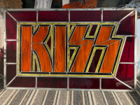 KISS done in stained glass