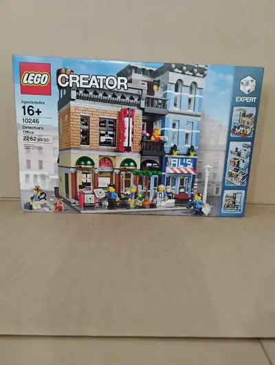 Uncover clues and solve mysteries with the brand new, in box, Lego Creator Expert Detective's Office...
