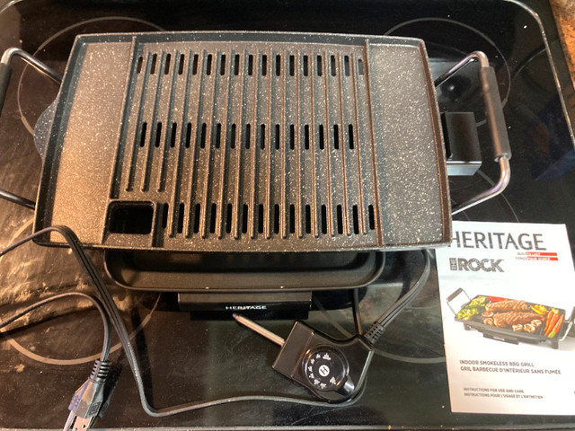 Heritage The Rock Indoor Non-Stick Electric Smokeless BBQ Grill in Stoves, Ovens & Ranges in Peterborough