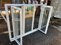 Large white PVC thermal windows 