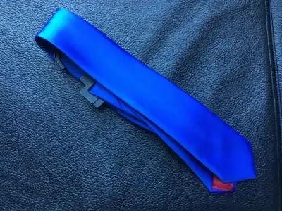 plain blue necktie , View more
