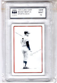 1978 CUBIC CORP MICKEY MANTLE SPORTS DECK GRADED 10 GEM MINT