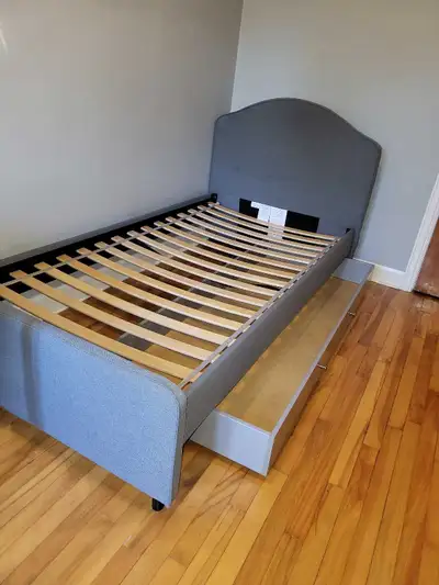 Lit simple IKEA HAUGA  + COFFRE RANGEMENT, View more