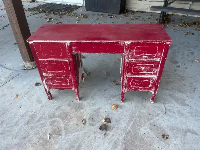 Vintage Wooden Vanity Desk, View more