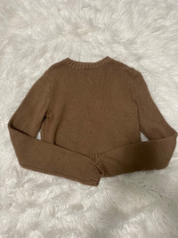 GARAGE brown knit sweater (size xs)
